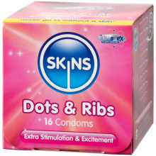 Skins Dots & Ribs Kondomer 16 stk  1