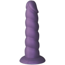baseks Swirly Purple Siliconen Dildo met Zuignap 17,5 cm  1