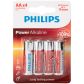 Philips LR06 AA Alkaline Batterijen 4 Stuks